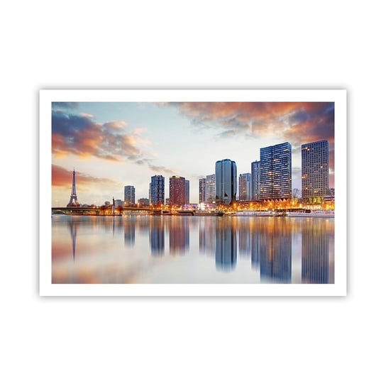 Obraz - Plakat - Monumentalny spokój Paryża - 91x61cm - Miasto Paryż Wieża Eiffla - Foto Plakaty na ścianę bez ramy - Plakat do Salonu Sypialni ARTTOR ARTTOR