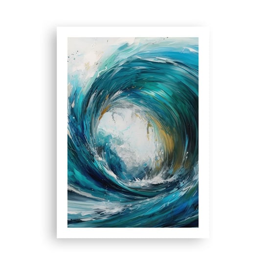Obraz - Plakat - Morski portal - 50x70cm - Ocean Fala Sztuka - Nowoczesny modny obraz Plakat bez ramy do Salonu Sypialni ARTTOR ARTTOR