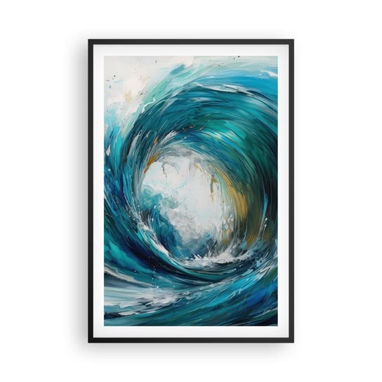 Obraz - Plakat - Morski portal - 61x91cm - Ocean Fala Sztuka - Foto Plakaty na ścianę w czarnej ramie - Plakat do Salonu Sypialni ARTTOR ARTTOR