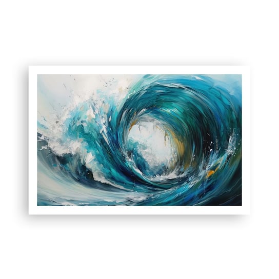 Obraz - Plakat - Morski portal - 91x61cm - Ocean Fala Sztuka - Foto Plakaty na ścianę bez ramy - Plakat do Salonu Sypialni ARTTOR ARTTOR