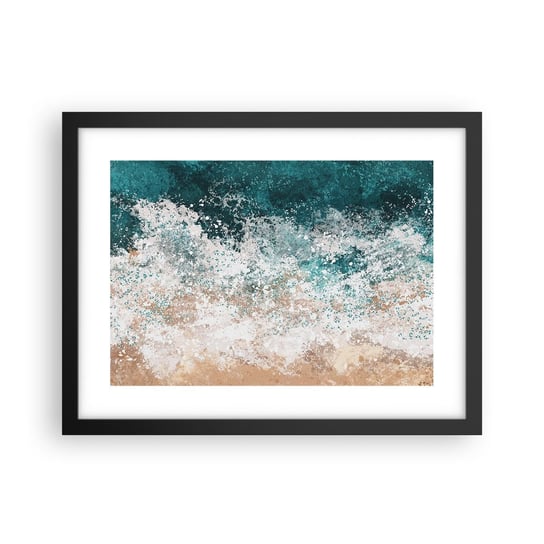 Obraz - Plakat - Morskie opowieści - 40x30cm - Woda Plaża Morze - Foto Plakaty na ścianę w czarnej ramie - Plakat do Salonu Sypialni ARTTOR ARTTOR