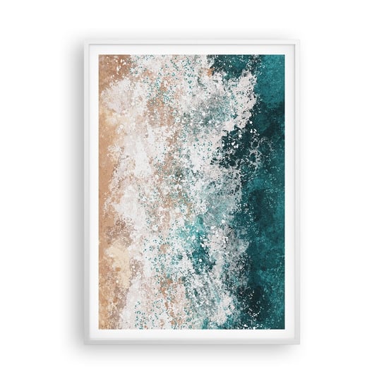 Obraz - Plakat - Morskie opowieści - 70x100cm - Woda Plaża Morze - Foto Plakaty w ramie koloru białego do Salonu Sypialni ARTTOR ARTTOR