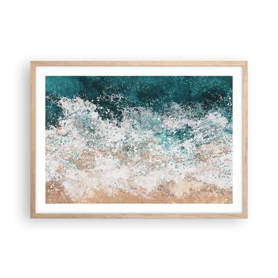 Obraz - Plakat - Morskie opowieści - 70x50cm - Woda Plaża Morze - Nowoczesny modny obraz Plakat rama jasny dąb ARTTOR ARTTOR