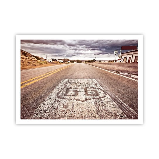 Obraz - Plakat - Mother Road - amerykańska legenda - 100x70cm - Droga 66 Usa California - Foto Plakaty bez ramy na ścianę do Salonu Sypialni ARTTOR ARTTOR
