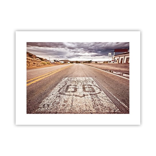 Obraz - Plakat - Mother Road - amerykańska legenda - 40x30cm - Droga 66 Usa California - Foto Plakaty na ścianę bez ramy - Plakat do Salonu Sypialni ARTTOR ARTTOR