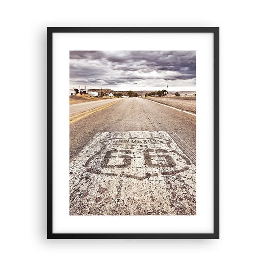 Obraz - Plakat - Mother Road - amerykańska legenda - 40x50cm - Droga 66 Usa California - Foto Plakaty w ramie koloru czarnego do Salonu Sypialni ARTTOR ARTTOR