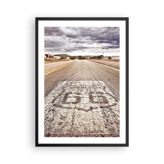 Obraz - Plakat - Mother Road - amerykańska legenda - 50x70cm - Droga 66 Usa California - Nowoczesny modny obraz Plakat czarna rama ARTTOR ARTTOR