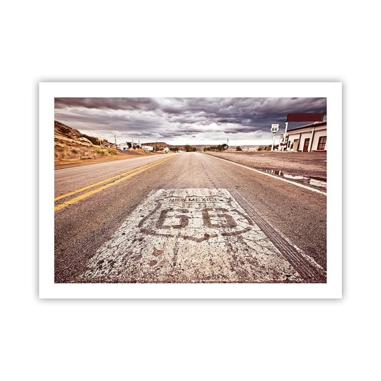 Obraz - Plakat - Mother Road - amerykańska legenda - 70x50cm - Droga 66 Usa California - Nowoczesny modny obraz Plakat bez ramy do Salonu Sypialni ARTTOR ARTTOR