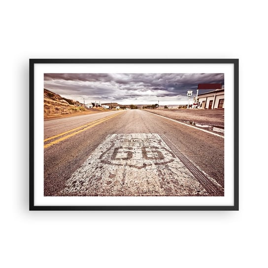 Obraz - Plakat - Mother Road - amerykańska legenda - 70x50cm - Droga 66 Usa California - Nowoczesny modny obraz Plakat czarna rama ARTTOR ARTTOR