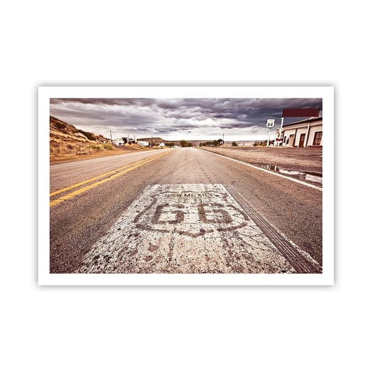 Obraz - Plakat - Mother Road - amerykańska legenda - 91x61cm - Droga 66 Usa California - Foto Plakaty na ścianę bez ramy - Plakat do Salonu Sypialni ARTTOR ARTTOR
