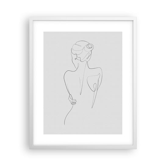 Obraz - Plakat - Muzyka ciała - 40x50cm - Grafika Ciało Sztuka - Foto Plakaty w ramie koloru białego do Salonu Sypialni ARTTOR ARTTOR