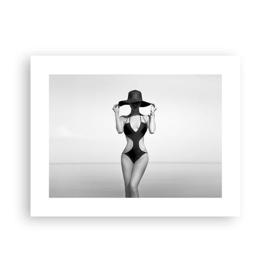 Obraz - Plakat - Na imię mi: Elegancja - 40x30cm - Kobieta Plaża Moda - Foto Plakaty na ścianę bez ramy - Plakat do Salonu Sypialni ARTTOR ARTTOR