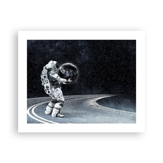 Obraz - Plakat - Na Mlecznej Drodze - 50x40cm - Kosmos Astronauta Fantasy - Foto Plakaty bez ramy do Salonu Sypialni ARTTOR ARTTOR