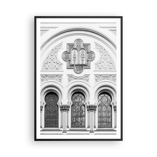 Obraz - Plakat - Na pograniczu kultur - 70x100cm - Architektura Synagoga Józefów Religia - Foto Plakaty w ramie koloru czarnego do Salonu Sypialni ARTTOR ARTTOR