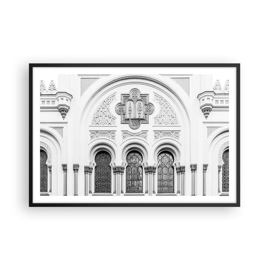 Obraz - Plakat - Na pograniczu kultur - 91x61cm - Architektura Synagoga Józefów Religia - Foto Plakaty na ścianę w czarnej ramie - Plakat do Salonu Sypialni ARTTOR ARTTOR