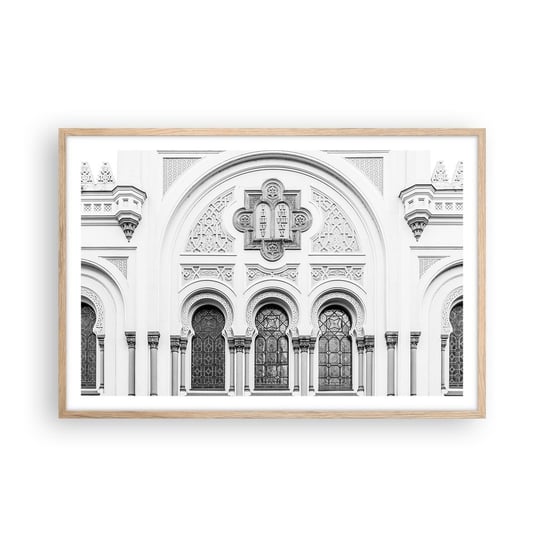 Obraz - Plakat - Na pograniczu kultur - 91x61cm - Architektura Synagoga Józefów Religia - Foto Plakaty na ścianę w ramie jasny dąb - Plakat do Salonu Sypialni ARTTOR ARTTOR