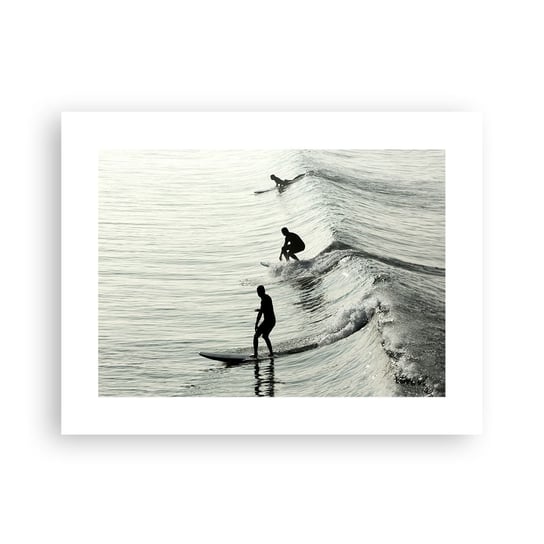 Obraz - Plakat - Na spotkanie fali - 40x30cm - Surfing Sport Ocean - Foto Plakaty na ścianę bez ramy - Plakat do Salonu Sypialni ARTTOR ARTTOR
