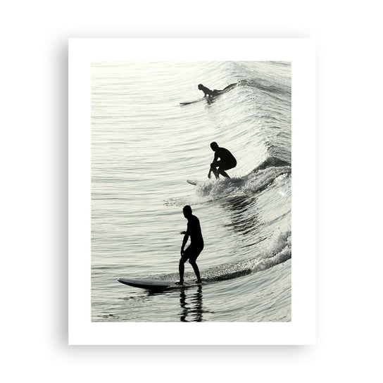 Obraz - Plakat - Na spotkanie fali - 40x50cm - Surfing Sport Ocean - Foto Plakaty bez ramy do Salonu Sypialni ARTTOR ARTTOR