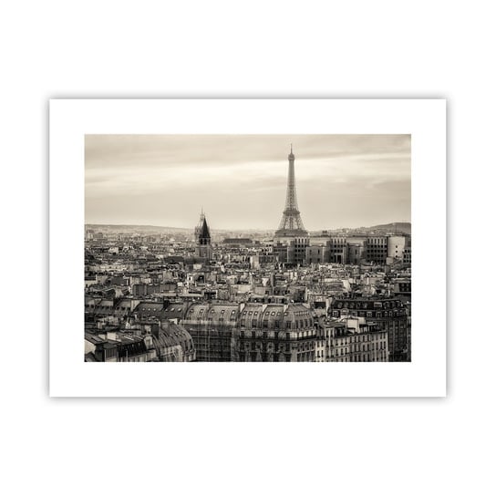Obraz - Plakat - Nad dachami Paryża - 40x30cm - Miasto Paryż Architektura - Foto Plakaty na ścianę bez ramy - Plakat do Salonu Sypialni ARTTOR ARTTOR