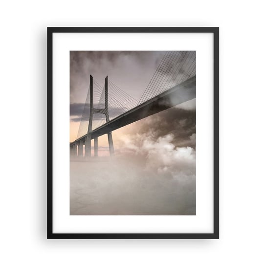 Obraz - Plakat - Nad rzeką, której nie ma - 40x50cm - Krajobraz Most Architektura - Foto Plakaty w ramie koloru czarnego do Salonu Sypialni ARTTOR ARTTOR