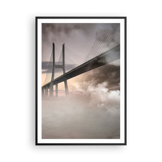 Obraz - Plakat - Nad rzeką, której nie ma - 70x100cm - Krajobraz Most Architektura - Foto Plakaty w ramie koloru czarnego do Salonu Sypialni ARTTOR ARTTOR