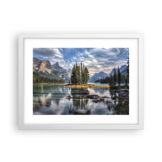 Obraz - Plakat - Nad wodą wielką i czystą… - 40x30cm - Krajobraz Góry Natura - Foto Plakaty na ścianę w ramie białej - Plakat do Salonu Sypialni ARTTOR ARTTOR