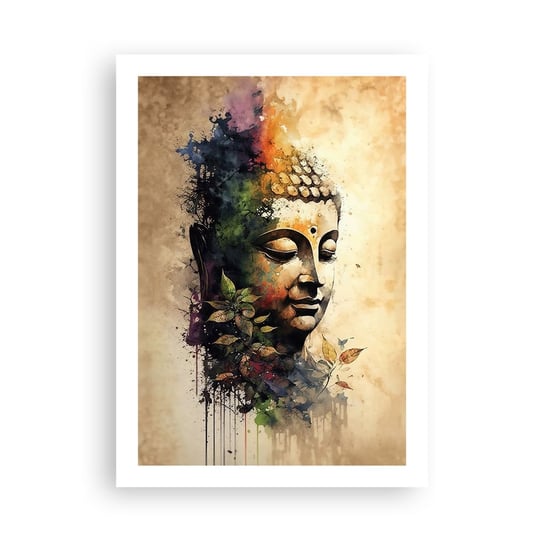 Obraz - Plakat - Namaste! - 50x70cm - Budda Medytacja Indie - Nowoczesny modny obraz Plakat bez ramy do Salonu Sypialni ARTTOR ARTTOR