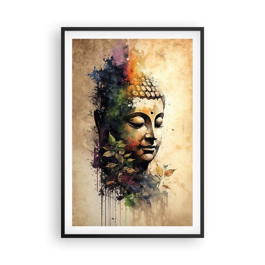 Obraz - Plakat - Namaste! - 61x91cm - Budda Medytacja Indie - Foto Plakaty na ścianę w czarnej ramie - Plakat do Salonu Sypialni ARTTOR ARTTOR