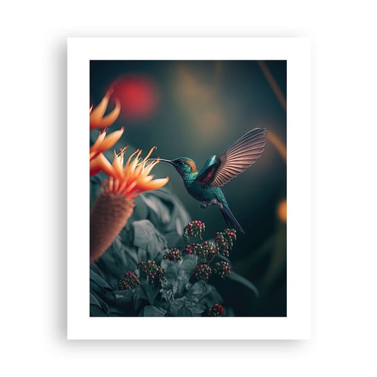 Obraz - Plakat - naprawdę barwne życie - 40x50cm - Ptak Egzotyczny Kwiat - Foto Plakaty bez ramy do Salonu Sypialni ARTTOR ARTTOR