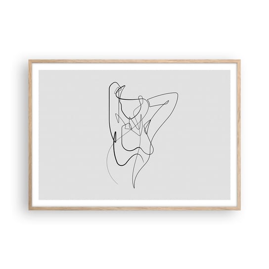 Obraz - Plakat - Naprawdę, jaka jesteś... - 100x70cm - Abstrakcja Ciało Kobiety Grafika - Foto Plakaty w ramie koloru jasny dąb do Salonu Sypialni ARTTOR ARTTOR