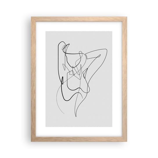 Obraz - Plakat - Naprawdę, jaka jesteś... - 30x40cm - Abstrakcja Ciało Kobiety Grafika - Foto Plakaty na ścianę w ramie jasny dąb - Plakat do Salonu Sypialni ARTTOR ARTTOR