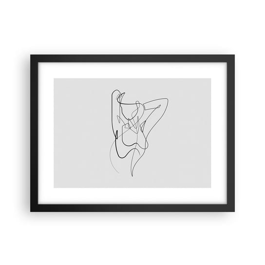 Obraz - Plakat - Naprawdę, jaka jesteś... - 40x30cm - Abstrakcja Ciało Kobiety Grafika - Foto Plakaty na ścianę w czarnej ramie - Plakat do Salonu Sypialni ARTTOR ARTTOR