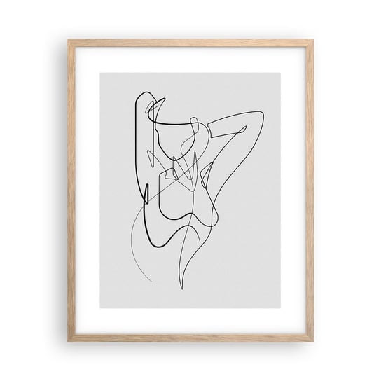 Obraz - Plakat - Naprawdę, jaka jesteś... - 40x50cm - Abstrakcja Ciało Kobiety Grafika - Foto Plakaty w ramie koloru jasny dąb do Salonu Sypialni ARTTOR ARTTOR