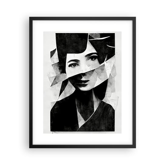 Obraz - Plakat - Naprawdę jaka jesteś… - 40x50cm - Portret Kobieta Czarno-Biały - Foto Plakaty w ramie koloru czarnego do Salonu Sypialni ARTTOR ARTTOR