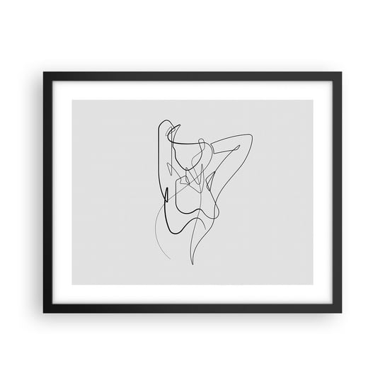 Obraz - Plakat - Naprawdę, jaka jesteś... - 50x40cm - Abstrakcja Ciało Kobiety Grafika - Foto Plakaty w ramie koloru czarnego do Salonu Sypialni ARTTOR ARTTOR