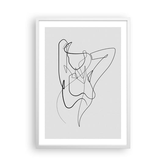 Obraz - Plakat - Naprawdę, jaka jesteś... - 50x70cm - Abstrakcja Ciało Kobiety Grafika - Nowoczesny modny obraz Plakat rama biała ARTTOR ARTTOR