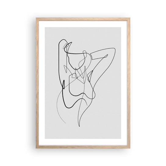 Obraz - Plakat - Naprawdę, jaka jesteś... - 50x70cm - Abstrakcja Ciało Kobiety Grafika - Nowoczesny modny obraz Plakat rama jasny dąb ARTTOR ARTTOR