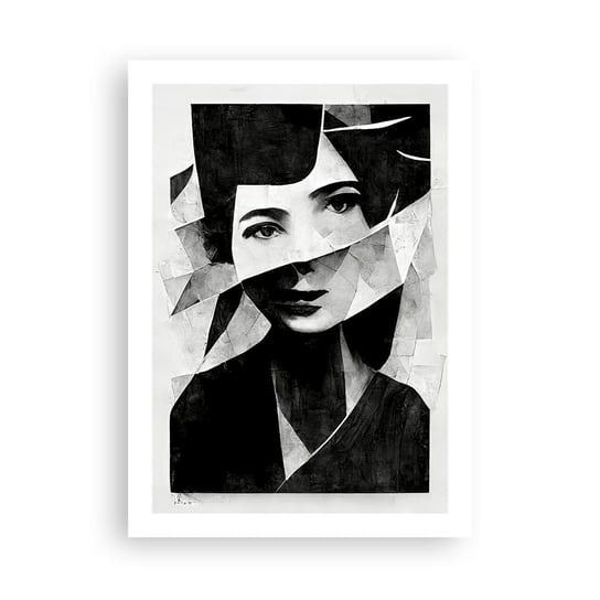 Obraz - Plakat - Naprawdę jaka jesteś… - 50x70cm - Portret Kobieta Czarno-Biały - Nowoczesny modny obraz Plakat bez ramy do Salonu Sypialni ARTTOR ARTTOR
