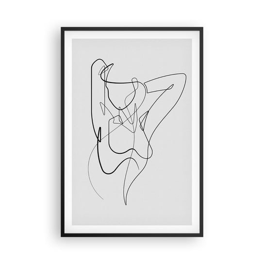 Obraz - Plakat - Naprawdę, jaka jesteś... - 61x91cm - Abstrakcja Ciało Kobiety Grafika - Foto Plakaty na ścianę w czarnej ramie - Plakat do Salonu Sypialni ARTTOR ARTTOR
