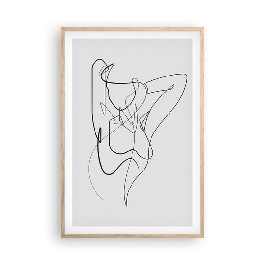 Obraz - Plakat - Naprawdę, jaka jesteś... - 61x91cm - Abstrakcja Ciało Kobiety Grafika - Foto Plakaty na ścianę w ramie jasny dąb - Plakat do Salonu Sypialni ARTTOR ARTTOR