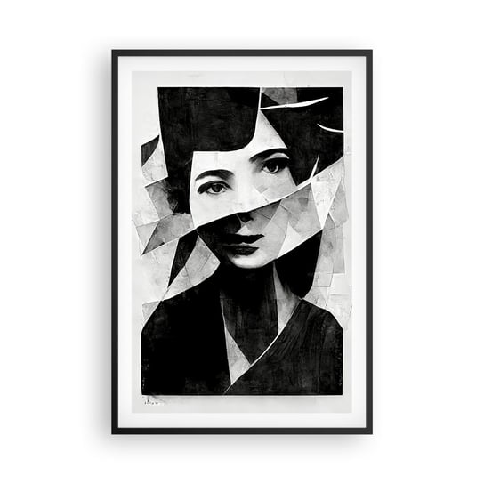 Obraz - Plakat - Naprawdę jaka jesteś… - 61x91cm - Portret Kobieta Czarno-Biały - Foto Plakaty na ścianę w czarnej ramie - Plakat do Salonu Sypialni ARTTOR ARTTOR