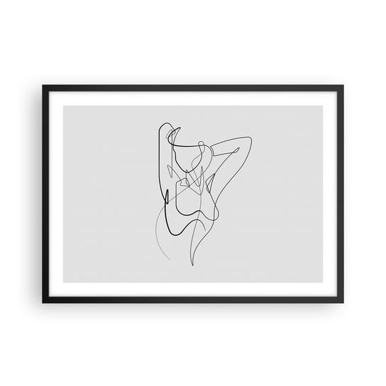 Obraz - Plakat - Naprawdę, jaka jesteś... - 70x50cm - Abstrakcja Ciało Kobiety Grafika - Nowoczesny modny obraz Plakat czarna rama ARTTOR ARTTOR