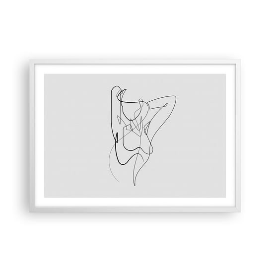 Obraz - Plakat - Naprawdę, jaka jesteś... - 70x50cm - Abstrakcja Ciało Kobiety Grafika - Nowoczesny modny obraz Plakat rama biała ARTTOR ARTTOR