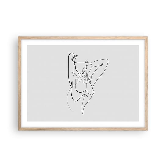Obraz - Plakat - Naprawdę, jaka jesteś... - 70x50cm - Abstrakcja Ciało Kobiety Grafika - Nowoczesny modny obraz Plakat rama jasny dąb ARTTOR ARTTOR