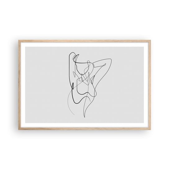 Obraz - Plakat - Naprawdę, jaka jesteś... - 91x61cm - Abstrakcja Ciało Kobiety Grafika - Foto Plakaty na ścianę w ramie jasny dąb - Plakat do Salonu Sypialni ARTTOR ARTTOR