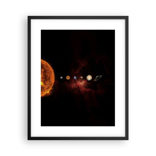 Obraz - Plakat - Nasza okolica - 40x50cm - Układ Słoneczny Planety Kosmos - Foto Plakaty w ramie koloru czarnego do Salonu Sypialni ARTTOR ARTTOR