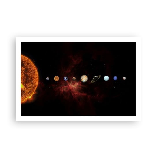 Obraz - Plakat - Nasza okolica - 91x61cm - Układ Słoneczny Planety Kosmos - Foto Plakaty na ścianę bez ramy - Plakat do Salonu Sypialni ARTTOR ARTTOR