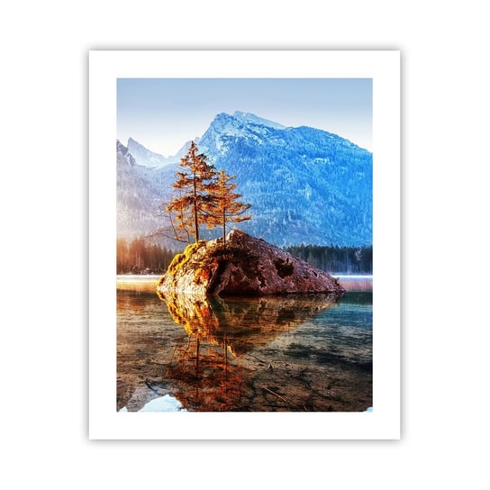 Obraz - Plakat - Natura w nowym świetle - 40x50cm - Krajobraz Góry Jezioro - Foto Plakaty bez ramy do Salonu Sypialni ARTTOR ARTTOR