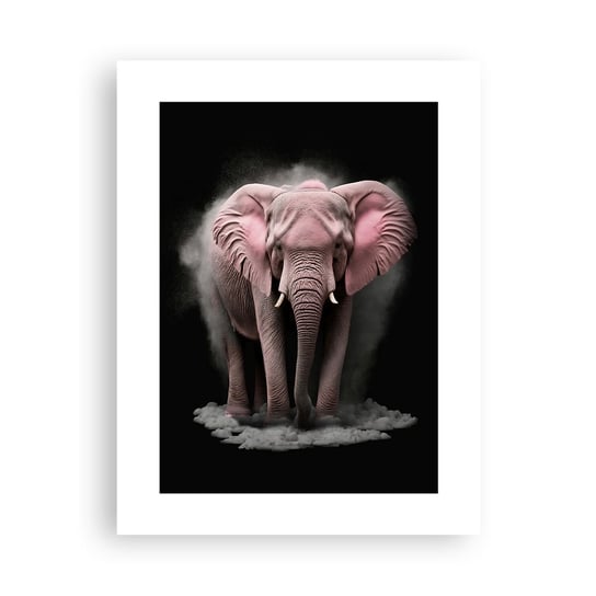 Obraz - Plakat - Nie myśl o różowym słoniu! - 30x40cm - Słońce Safari Afryka - Foto Plakaty na ścianę bez ramy - Plakat do Salonu Sypialni ARTTOR ARTTOR