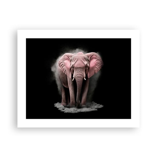 Obraz - Plakat - Nie myśl o różowym słoniu! - 50x40cm - Słońce Safari Afryka - Foto Plakaty bez ramy do Salonu Sypialni ARTTOR ARTTOR